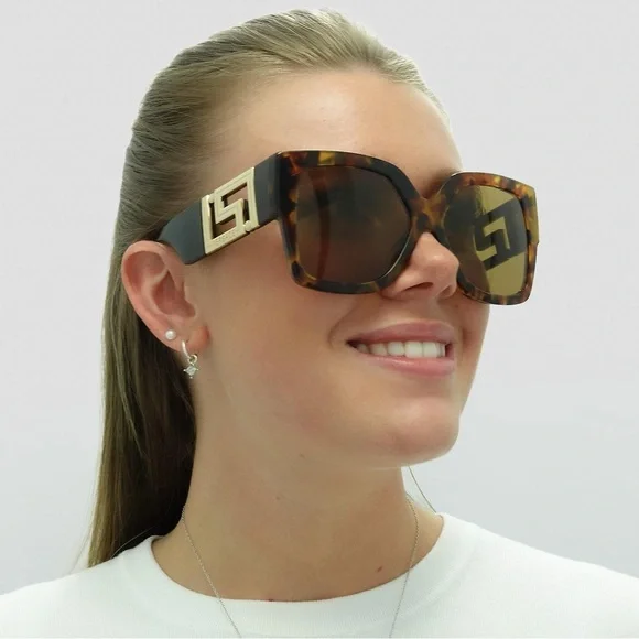Versace Oversized Square Acetate Sunglasses NUDE COLOR Versace Oversized Square Acetate Sunglasses NUDE COLOR main image 3